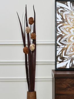 At Home by Nilkamal - Solitary Medium Dry Stick Wicker (Beige & Brown)