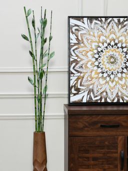 At Home by Nilkamal - Bamboo Wicker Dry Leaf Stick (Emerald)