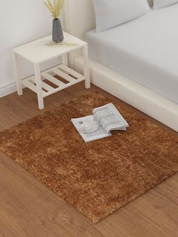 At Home by Nilkamal - Lurex Shaggy Rug (Gold)