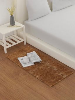 At Home by Nilkamal - Lurex Shaggy Area Rug (Gold)