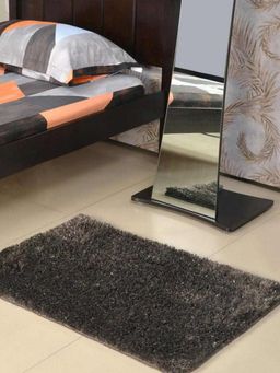 At Home by Nilkamal - Lurex Shaggy Rug (Grey)