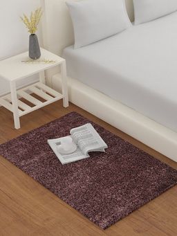 At Home by Nilkamal - Lurex Shaggy Rug (Purple)
