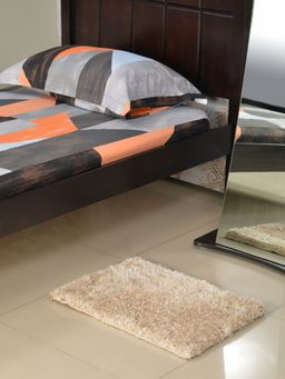 At Home by Nilkamal - Lurex Shaggy Rug (New Sand)