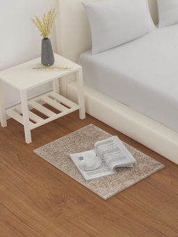 At Home by Nilkamal - Lurex Shaggy Rug (New Sand)