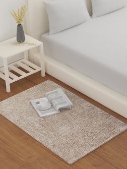 At Home by Nilkamal - Lurex Shaggy Rug (New Sand)