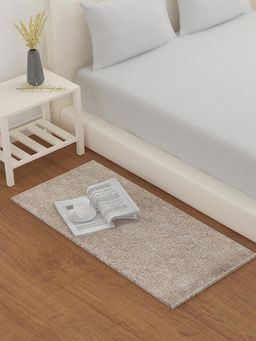 At Home by Nilkamal - Lurex Shaggy Rug (Sand)