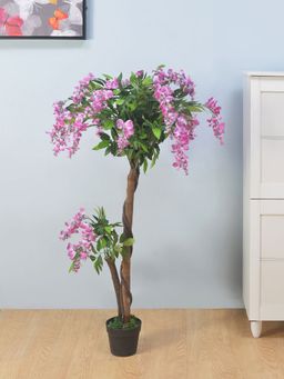 At Home by Nilkamal - Lavender Wisteria Artificial Tree (Purple,Green)