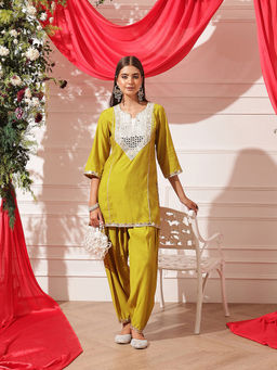 INDO STREET - Ethnic Mustard Kurta with Salwar