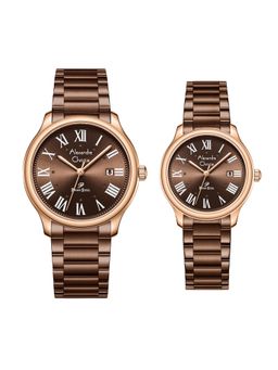 Alexandre Christie - Men Primo Steel Brown Dial Analog Couple Watch - 1042MDLDFROBO (M)