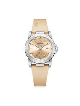 Alexandre Christie - Women Passion Beige Dial Analog Watch - 6141LDRSSLN (M)