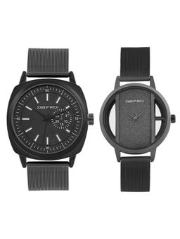 Joker and Witch - Joker & Witch Unisex Vey & Elia Black Dial Analog Couple Watch - JWCW511 (M)