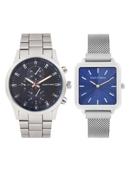 Joker and Witch - Joker & Witch Unisex Theo & Isla Blue Dial Analog Couple Watch - JWCW514 (M)