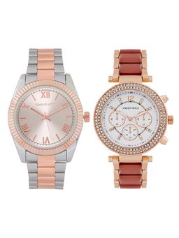 Joker and Witch - Joker & Witch Unisex Finn & Mae White Dial Analog Couple Watch - JWCW518 (M)