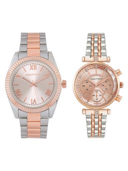 Joker and Witch - Joker & Witch Unisex Silas & June Silver Dial Analog Couple Watch - JWCW531 (M)