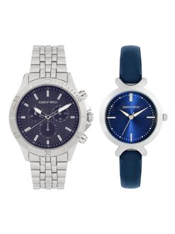 Joker and Witch - Joker & Witch Unisex Jack & Emma Blue Dial Analog Couple Watch - JWCW535 (M)