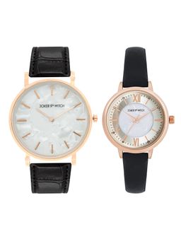 Joker and Witch - Joker & Witch Unisex Arthur & Isla White Dial Analog Couple Watch - JWCW537 (M)