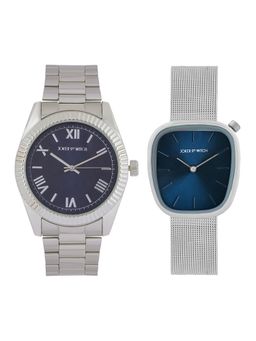 Joker and Witch - Joker & Witch Unisex Beckett & Nora Blue Dial Analog Couple Watch - JWCW551 (M)