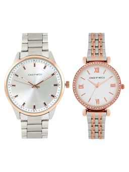 Joker and Witch - Joker & Witch Unisex Callum & Esme White Dial Analog Couple Watch - JWCW561 (M)