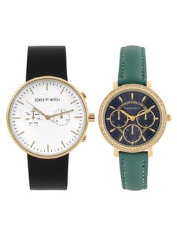 Joker and Witch - Joker & Witch Unisex Tobias & Selene White Dial Analog Couple Watch - JWCW567 (M)