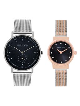 Joker and Witch - Joker & Witch Unisex Miles & Odette Blue Dial Analog Couple Watch - JWCW568 (M)