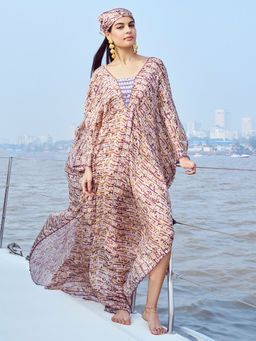 Nirmooha - Sequin Printed Hand Embroidered Kaftan (Set of 2)