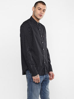Levi's - Men Black White Slim Fit Casual Shirt