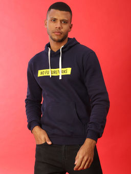 Campus Sutra - Men Printed Full Sleeve Stylish Casual Hooded Sweatshirts