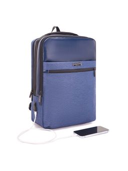 Kenneth Cole - Black Laptop Backpack with USB Charging Port (M)