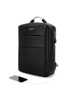 Kenneth Cole - Black Unisex Business Laptop Bag with USB Charging Port (M)