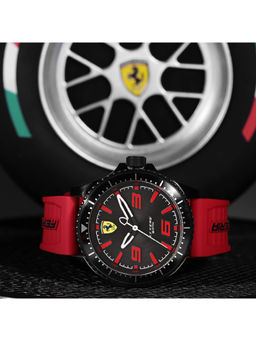 Scuderia Ferrari - Black Dial Round Analog Watch-0830498