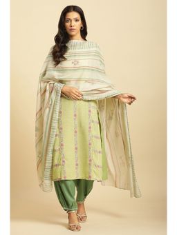 W - Stripes Dupatta White