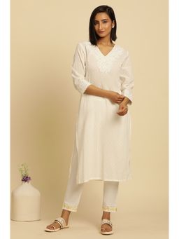 W - Solid Kurta White