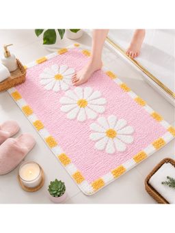 Roseate - Blossom Super Soft Anti-Skid Microfibre Bath Mat Pink