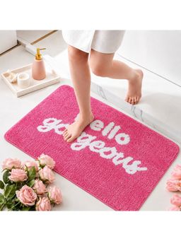 Roseate - Hello Gorgeous Super Soft Anti-Skid Microfibre Bath Mat Pink