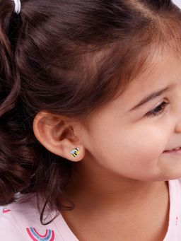 GIVA - 925 Multi-Color Busy Bee Kids Earrings (4-12 Yrs)