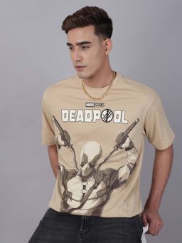 Free Authority - Official Deadpool and Wolverine Printed Regular Fit Tshirt for Men