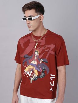 Free Authority - Official Luffy One Piece Printed Regular Tshirt for Men