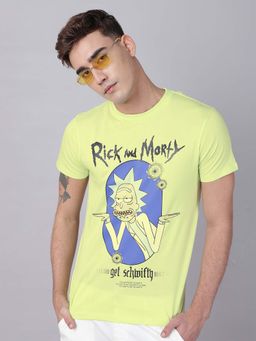 Free Authority - Official Rick and Morty Printed Regular Fit Tshirt for Men