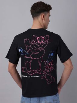 Free Authority - Official Tom and Jerry Printed Oversize Tshirt for Men