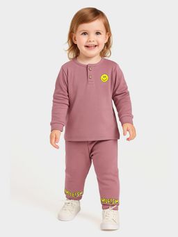 Mi Arcus - Knitted Mauve Thermal Top & Pyjama
