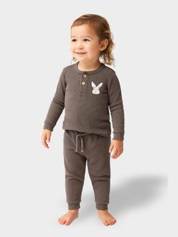 Mi Arcus - Knitted Mouse Color Thermal Top & Pyjama