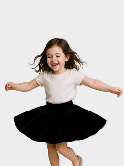 Mi Arcus - Solid Green Velvet Skirt