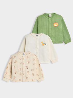 Mi Arcus - Solid Knitted Full Sleeves Thermal Top Pack of 3