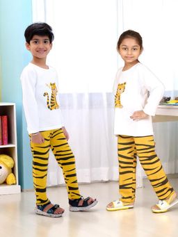LITTLE GINNIE - Unisex Tiger Print Cotton Night Suit