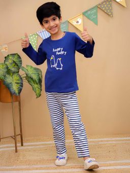 LITTLE GINNIE - Unisex Penguin Printed Cotton Night Suit