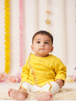 Greendigo - Baby Boy Kurta with Dhoti Pant Yellow (Set of 2)