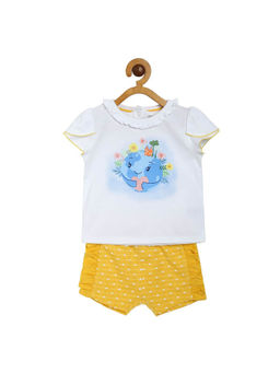 MINI KLUB - Girls White/Yellow Top and Bottom (Set of 2)