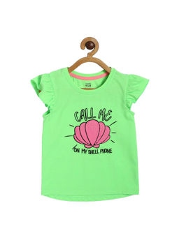 MINI KLUB - Girls Neon Green Knit Top