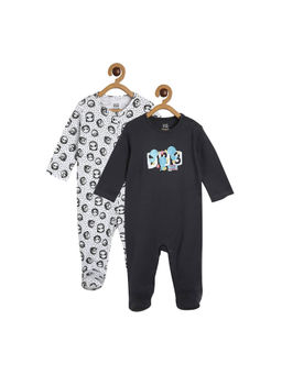MINI KLUB - Girls Black/White Sleep Suit (Pack of 2)
