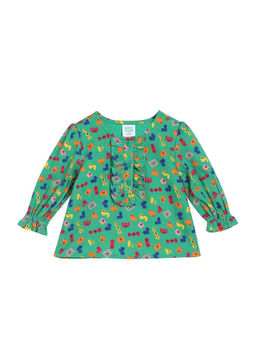 MINI KLUB - Girls Green Woven Top